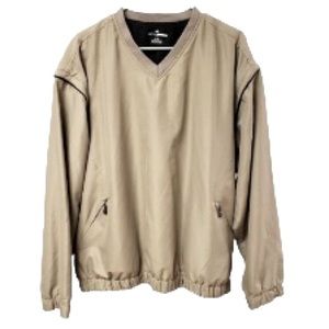 Grand Slam Golf V Neck Pull OverTan Beige Vest Removable Arms Zip Off Mens XL